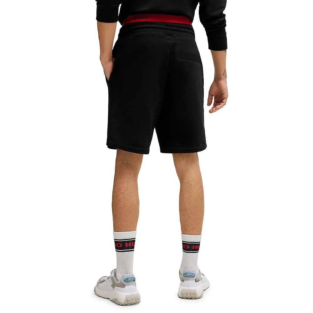 Cotton-Terry Regular-Fit Logo Label Shorts