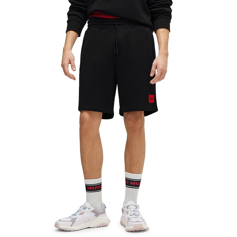 Cotton-Terry Regular-Fit Logo Label Shorts