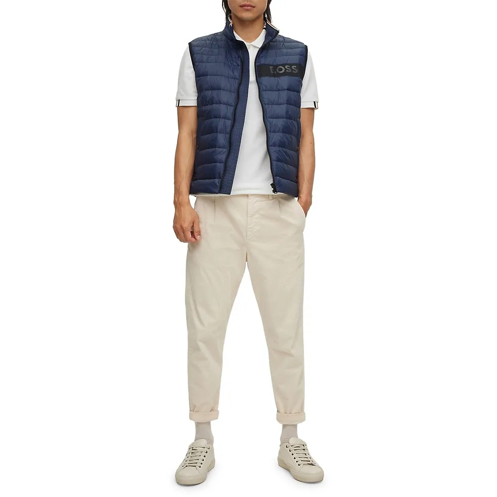 Regular-Fit Logo-Tape Quilted Vest