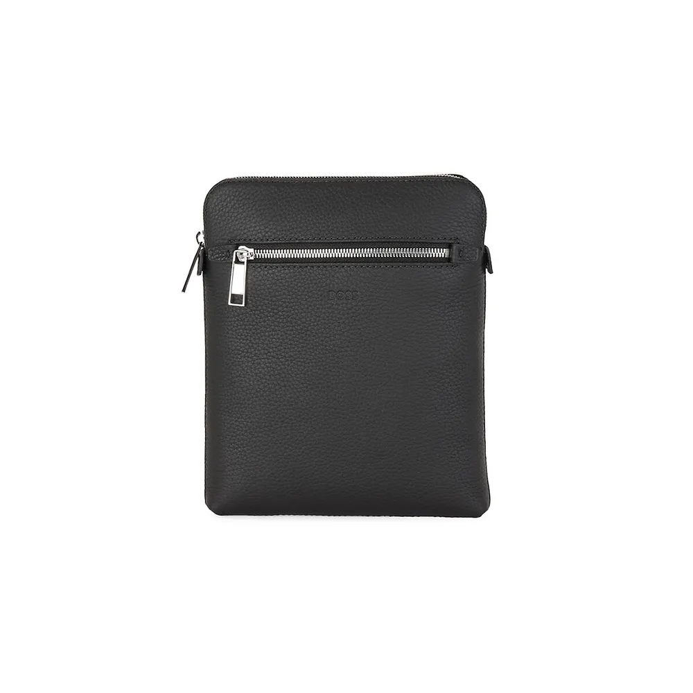 Grained Italian-Leather Envelope Bag