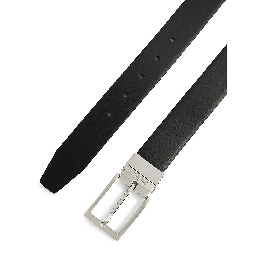 Reversible Logo-Keeper Leather Belt