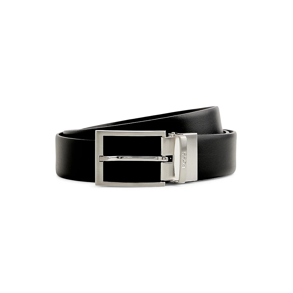 Reversible Logo-Keeper Leather Belt