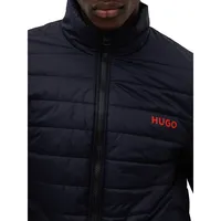 Casual Jackets Water-Repellent Padded Jacket With Logo Print