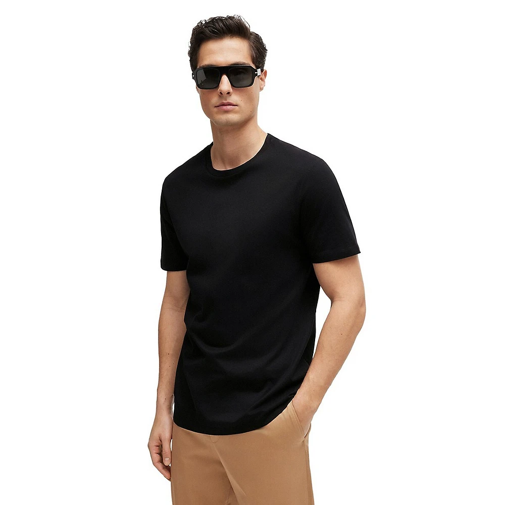 Slim-Fit Mercerized Cotton T-Shirt