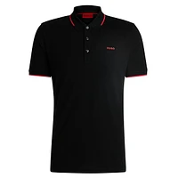 Slim-Fit Tipped Stretch-Cotton Piqué Polo Shirt