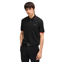 Slim-Fit Tipped Stretch-Cotton Piqué Polo Shirt