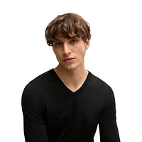 Slim-Fit Virgin Wool V-Neck Sweater