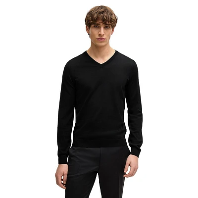 Slim-Fit Virgin Wool V-Neck Sweater