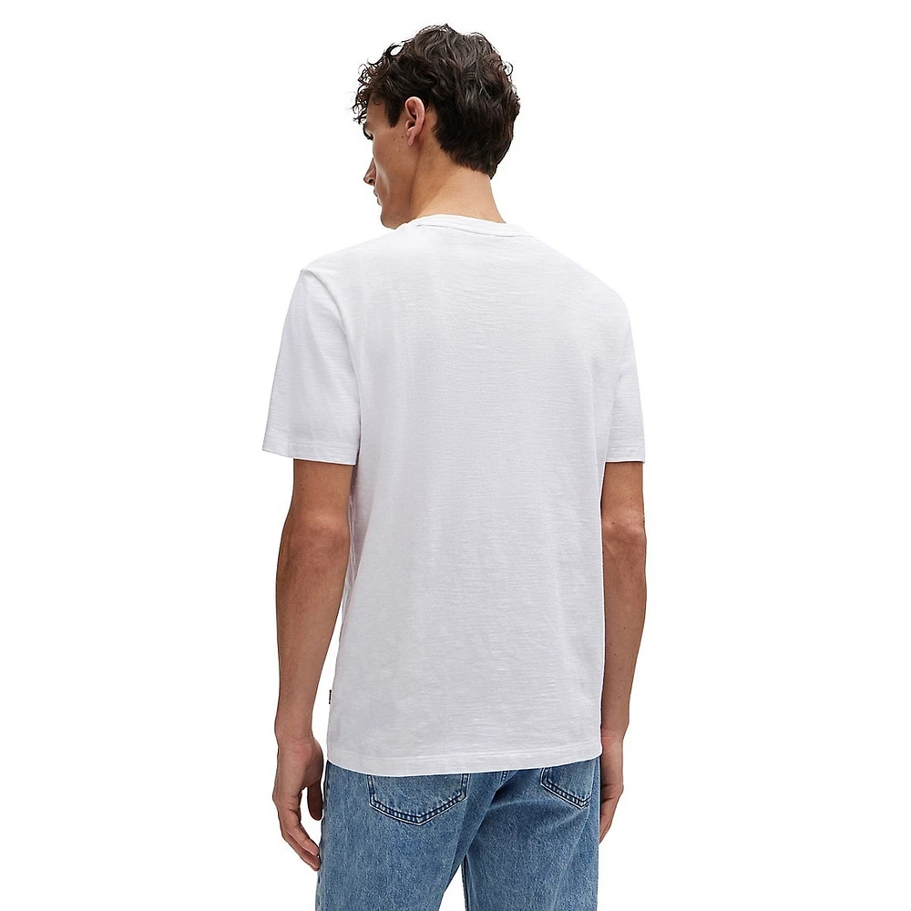 Mercerized-Cotton V-Neck T-Shirt