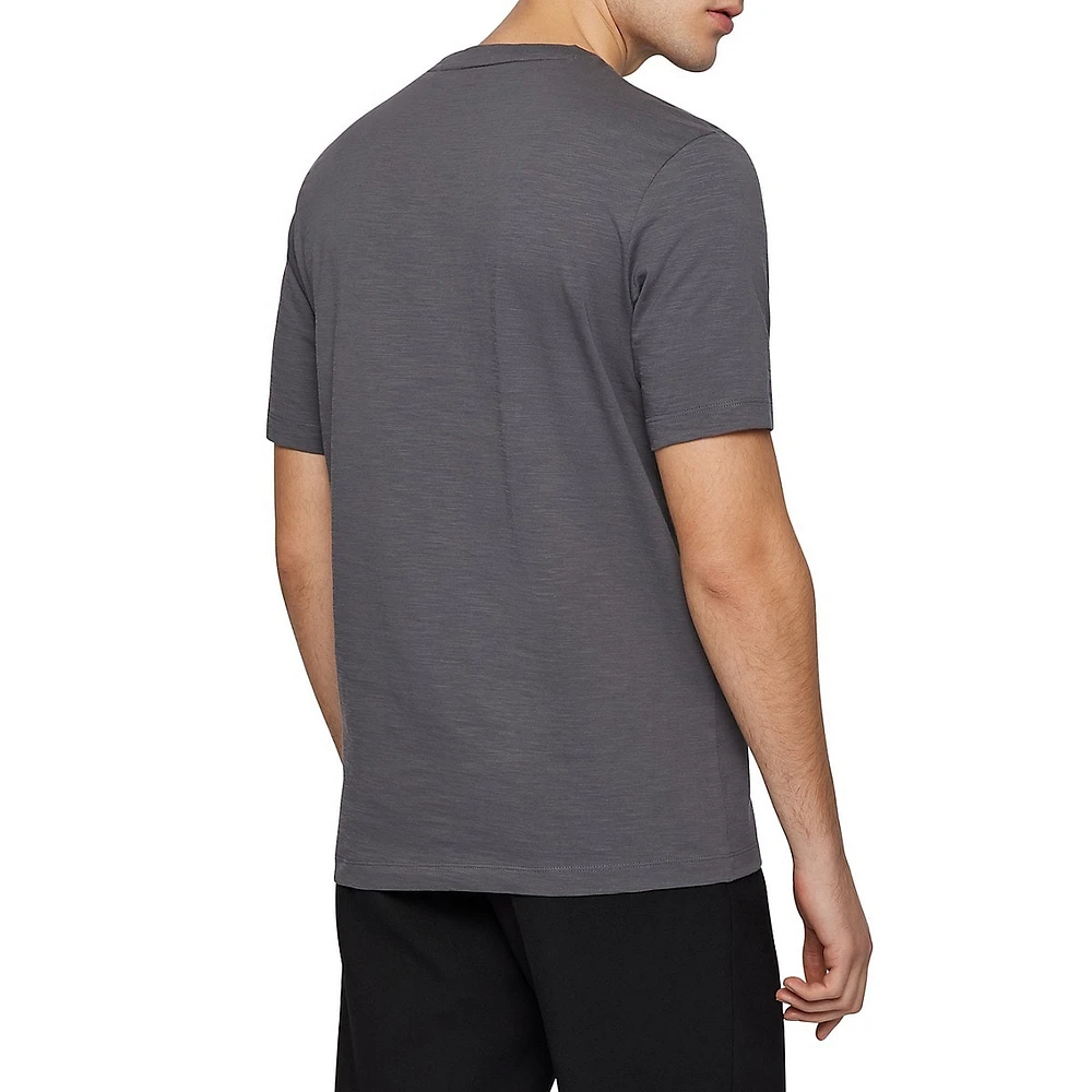 Mercerized-Cotton V-Neck T-Shirt