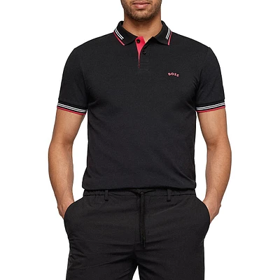 Paul Slim-Fit Curved-Logo Polo Shirt