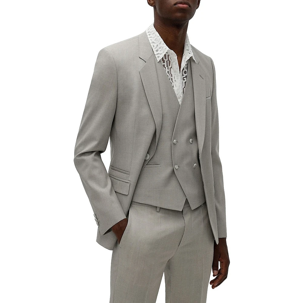 Extra Slim-Fit Virgin Wool 3-Piece Suit