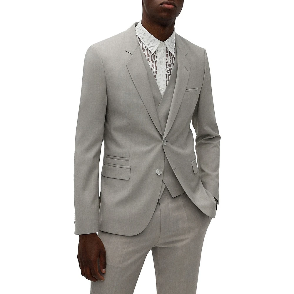 Extra Slim-Fit Virgin Wool 3-Piece Suit