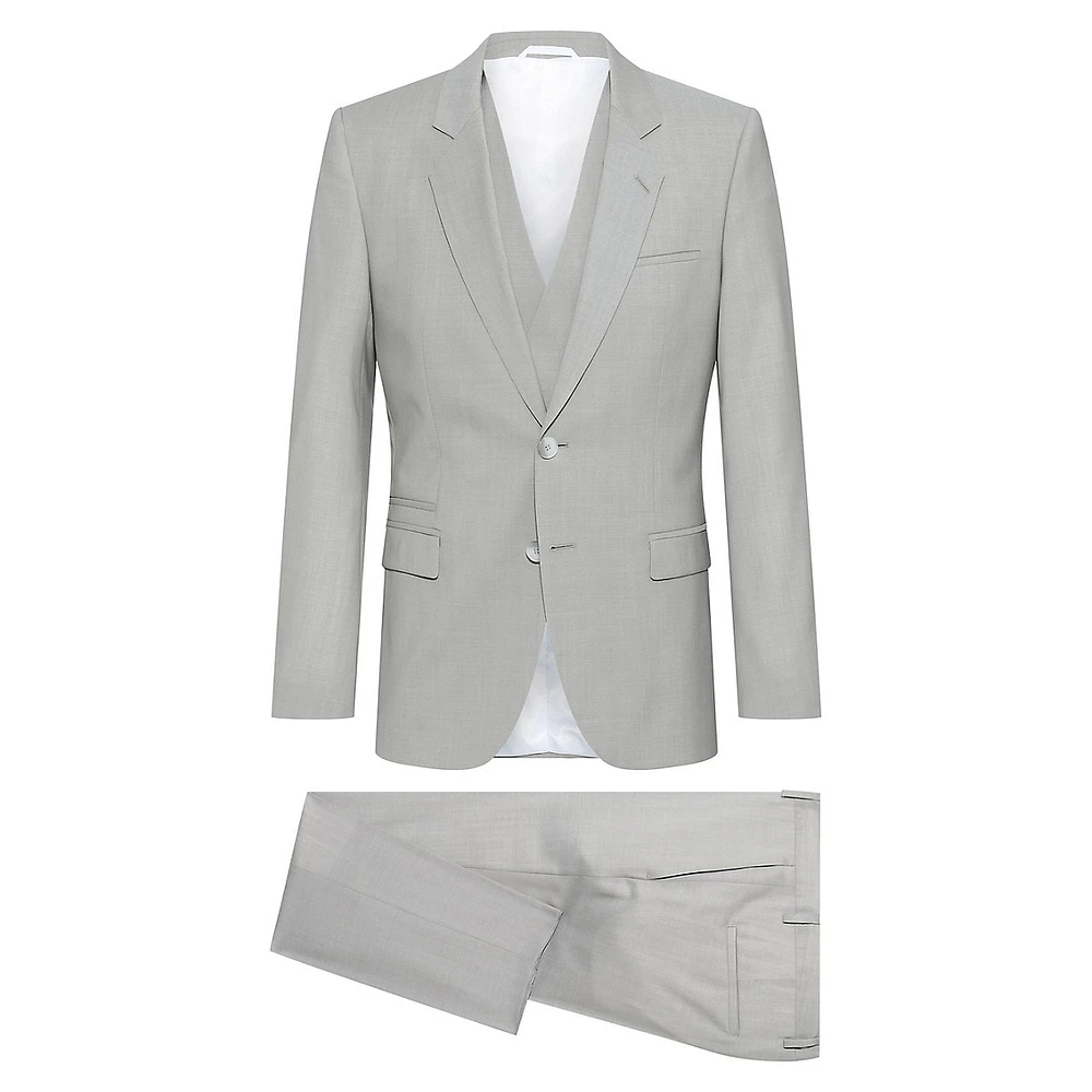 Extra Slim-Fit Virgin Wool 3-Piece Suit