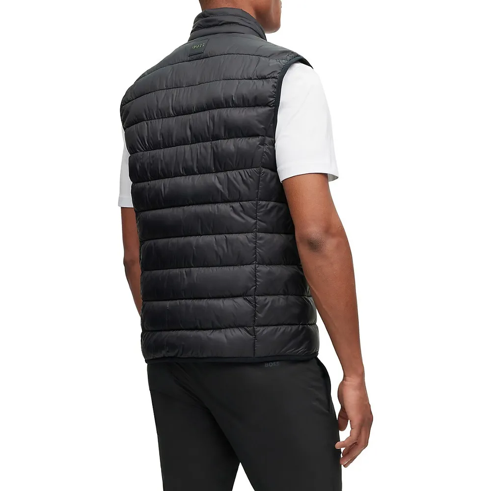 BOSS - Packable gilet with tonal logo