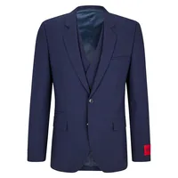 Ensemble blazer et gilet en mélange de laine coupe étroite, 2 pièces