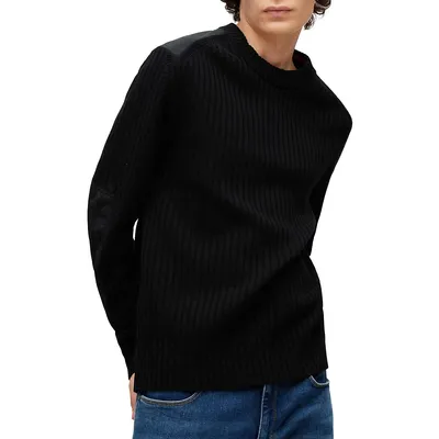 Relaxed-Fit Rib-Knit Sweater