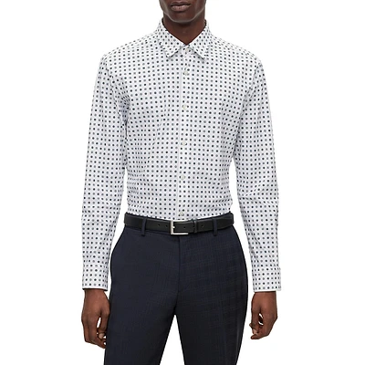 Slim-Fit Printed Stretch Jersey Shirt