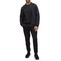 Salbo Relaxed-Fit Rhinestone Logo Sweatshirt
