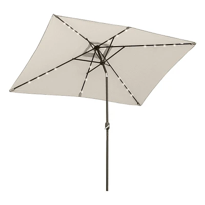 Patio Umbrella With Led And Tilt, Garden Parasol
