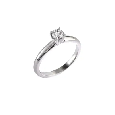 14K White Gold 0.33ct Diamond Engagement Ring