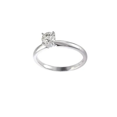 14K White Gold 0.50ct Diamond Engagement Ring