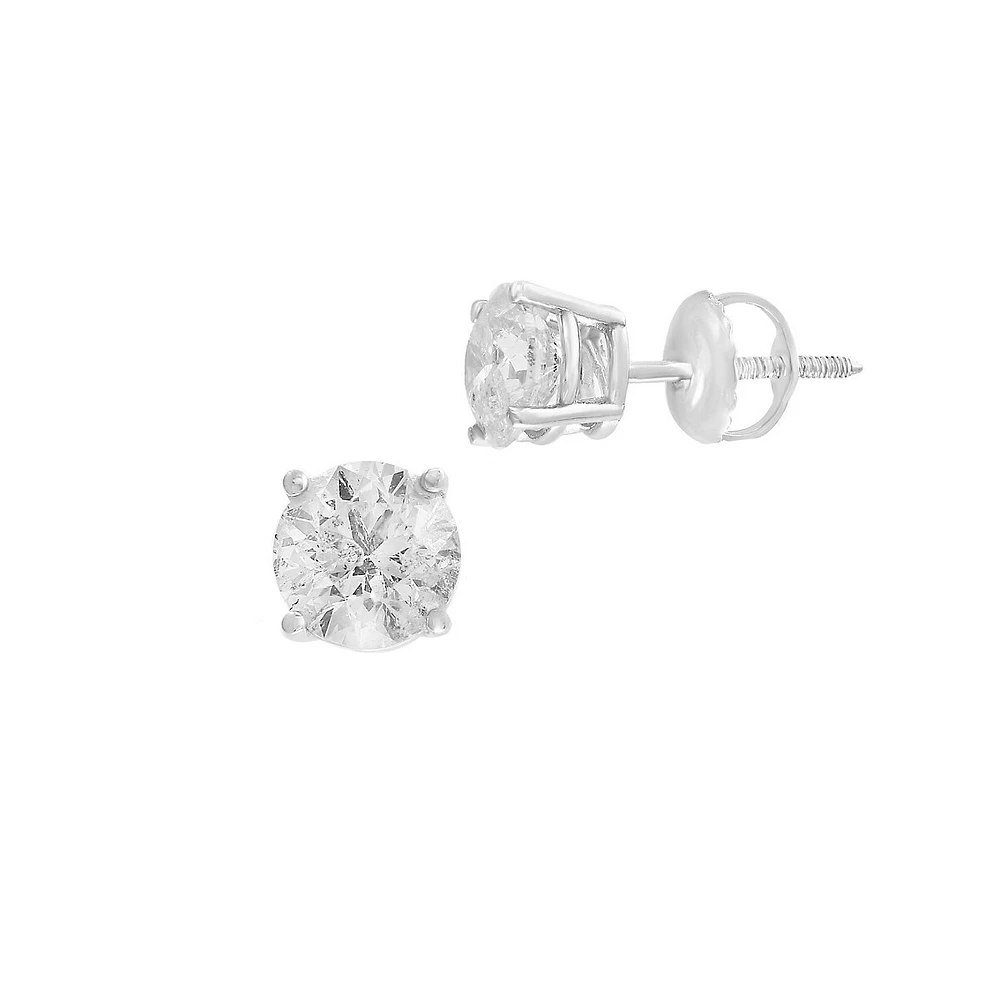 14K Gold & CT. T.W. Diamond Stud Earrings