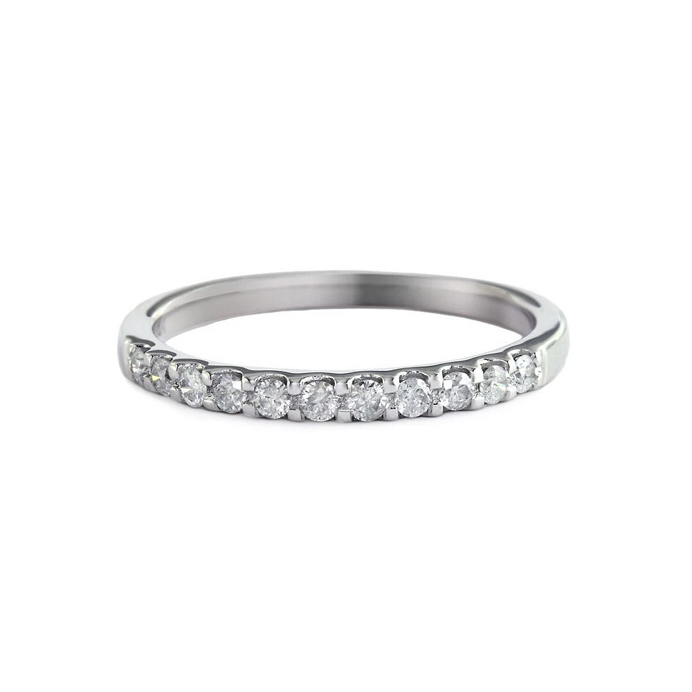 Bague en or blanc 14 ct à diamants 0,25 ct PT