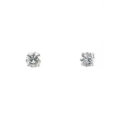 14K White Gold Dtus Earrings with 0.33 CT. T.W. Diamonds