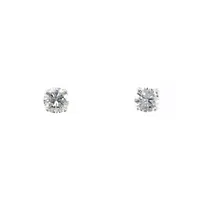 14K White Gold Dtus Earrings with 0.33 CT. T.W. Diamonds