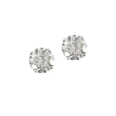 14K Gold & CT. T.W. Diamond Stud Earrings