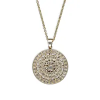 14K Yellow Gold Pendant Necklace with 0.25 CT. T.W. Diamonds