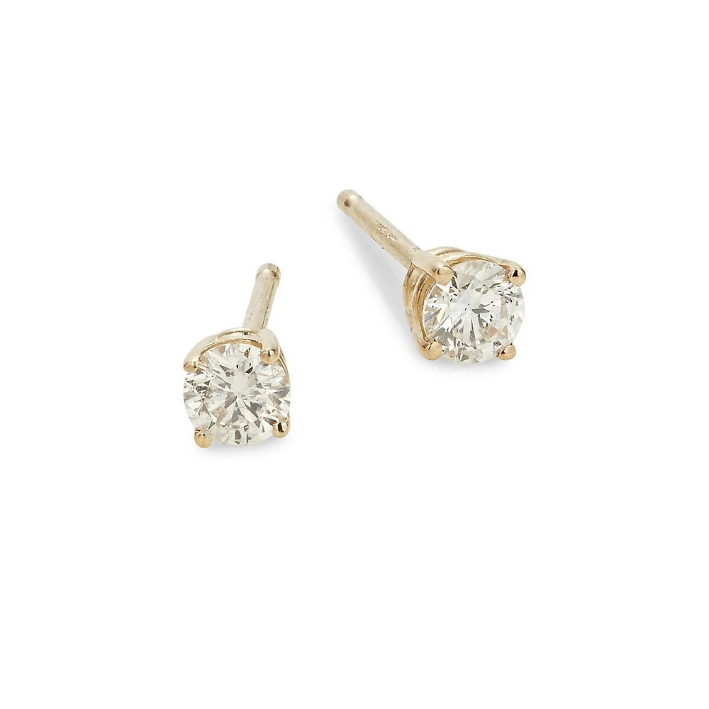 14K Gold & CT. T.W. Diamond Stud Earrings