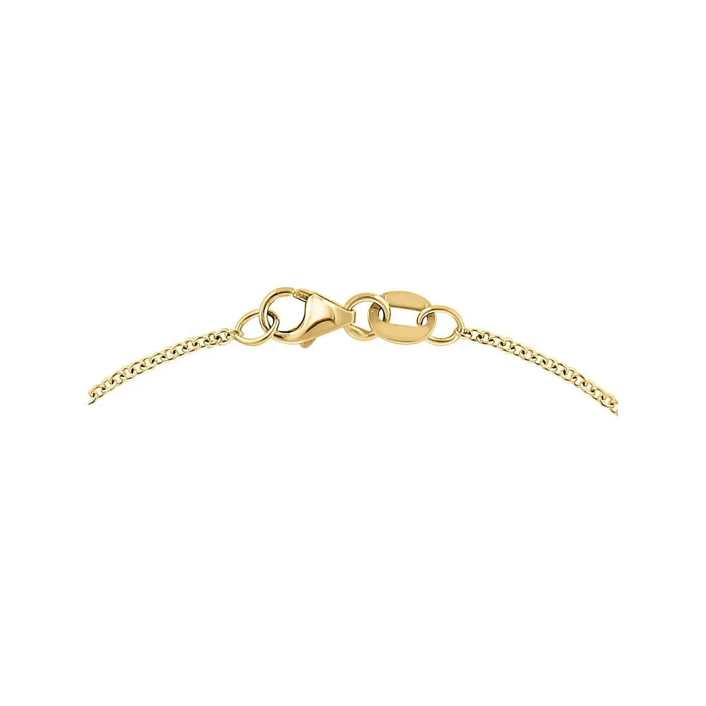 Bracelet en or jaune 14 ct avec diamants 0,25 ct PT