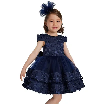 Navy Blue Dress For Baby Girl