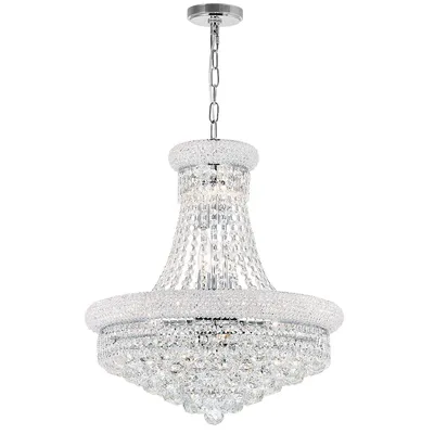 Empire 14 Light Down Chandelier With Chrome Finish