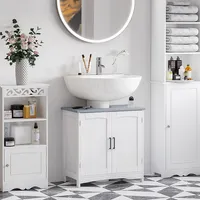 24" Bathroom Vanity Cabinet, Pedestal Sink Storage Cabinet