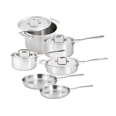 Essential 5 10-piece 18/10 Stainless Steel Cookware Set