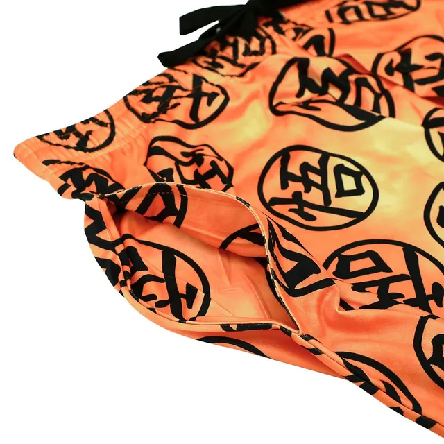 Dragon Ball Z Symbol Collage Orange Sleep Lounge Pants Pajamas 