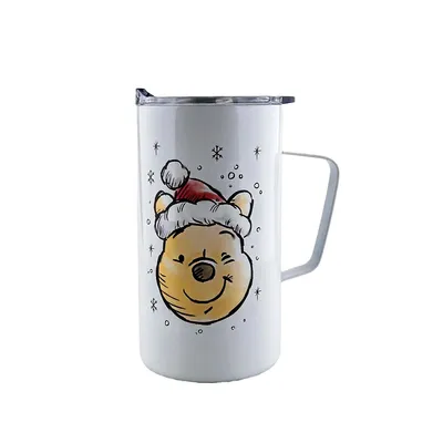 Winnie The Pooh Santa Hat Travel Mug