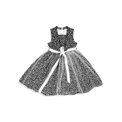 Little Girl's Charlotte Printed Tulle Dress