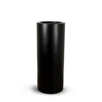 Cylinder Planter In Black Matte 36 In. Height