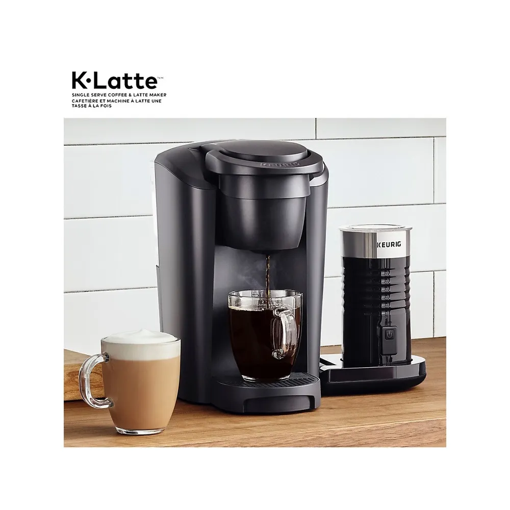 Keurig K-Latte Single Serve K-Cup Coffee with Milk Frother, Latte Maker,  Black