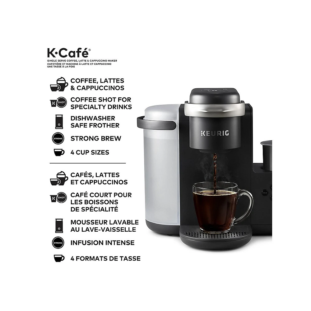 K-Café Brewer Coffee, Latte and Cappuccino Maker with Milk Frother 5000370440