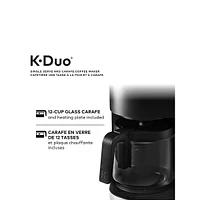 Cafetière une tasse à la fois et à carafe K-Duo