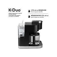 Cafetière une tasse à la fois et à carafe K-Duo