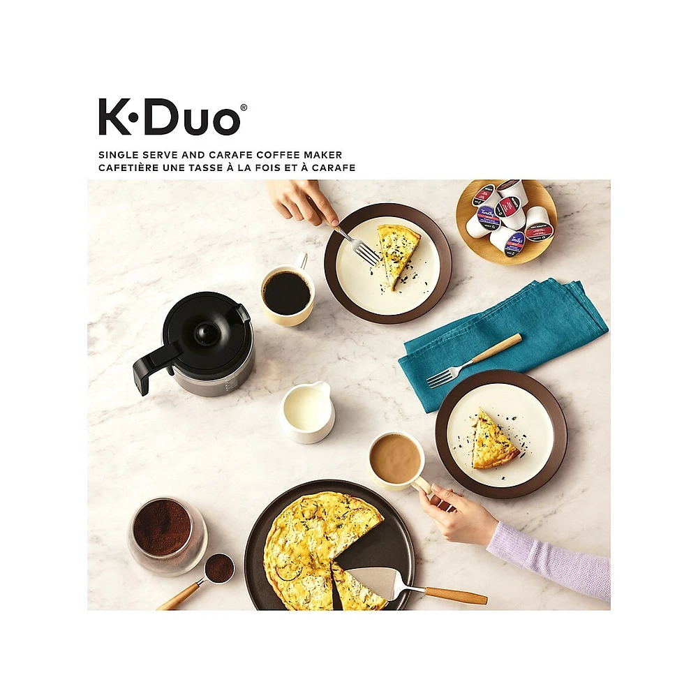 Cafetière une tasse à la fois et à carafe K-Duo