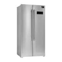 Salerno 33-inch Freestanding Side-by-side Refrigerator Stainless Steel, 15.6 cu.ft. Capacity - Finger Print Resistant, Vacation Mode & Spill Proof Shelves - FFRBI1805-33SB