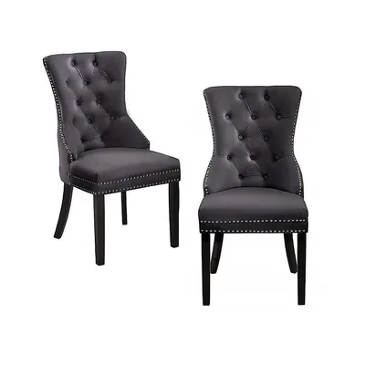 Velvet Dining Chairs, Set Of 2