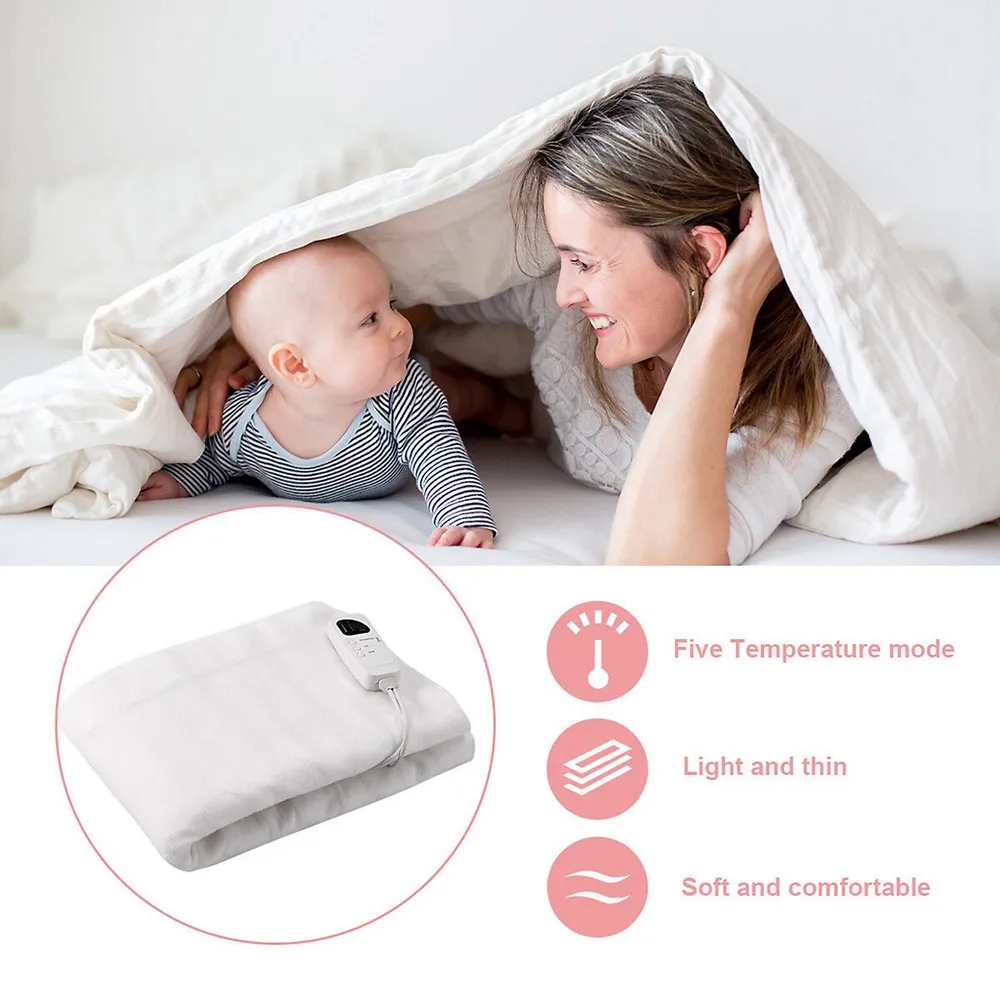 Costway Electric Heated Blanket Low-voltage 5 Temperature Modes 8h Timer Ul  2 Sizes | Upper Canada Mall